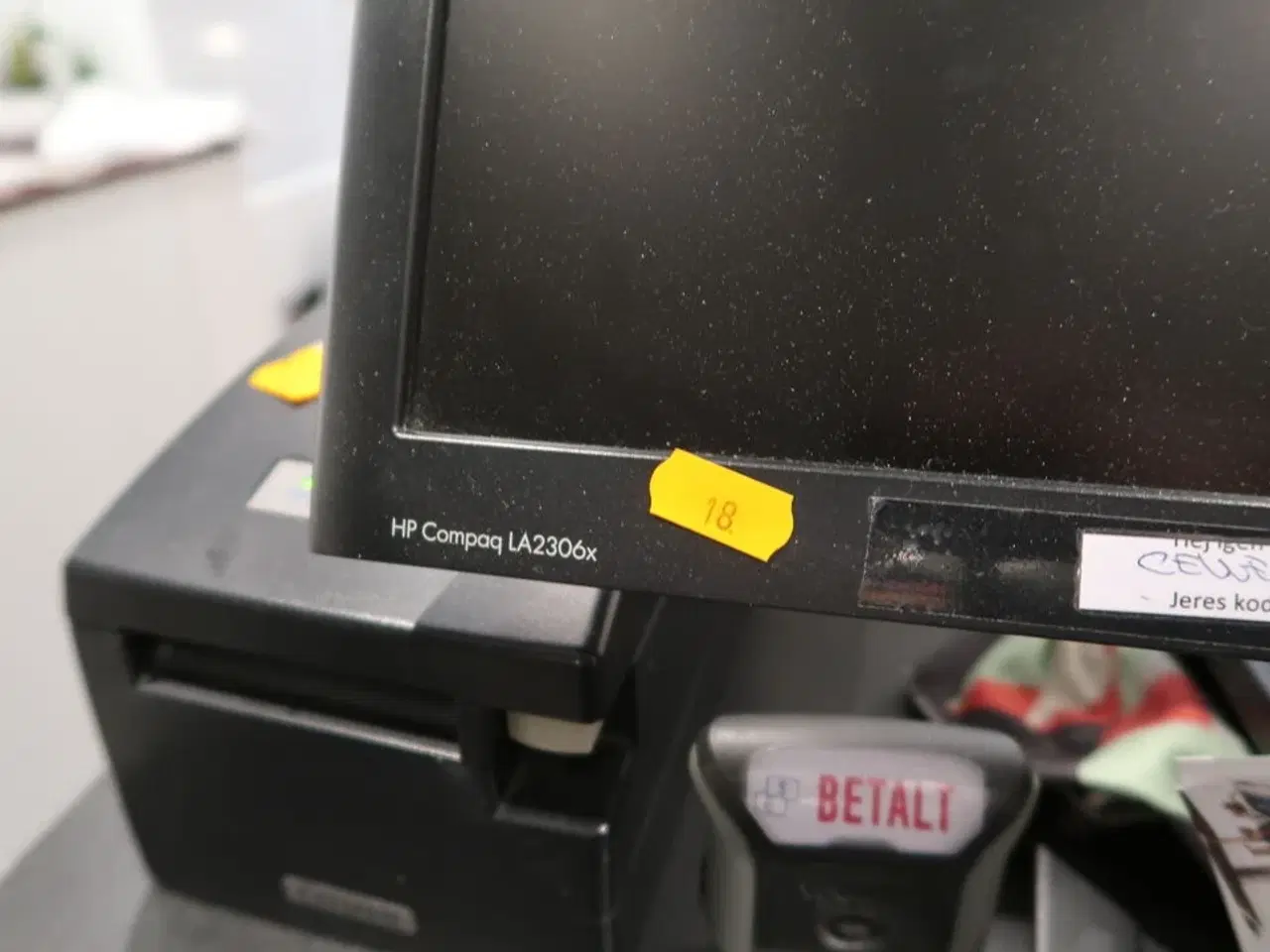 Billede 3 - Computerskærm HP Compaq LA2306x, labelprinter, tastatur, mus, computer, printer