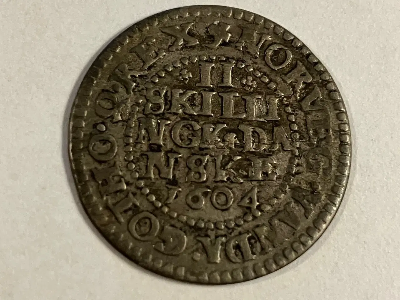 Billede 1 - 2 Skilling 1604 Danmark