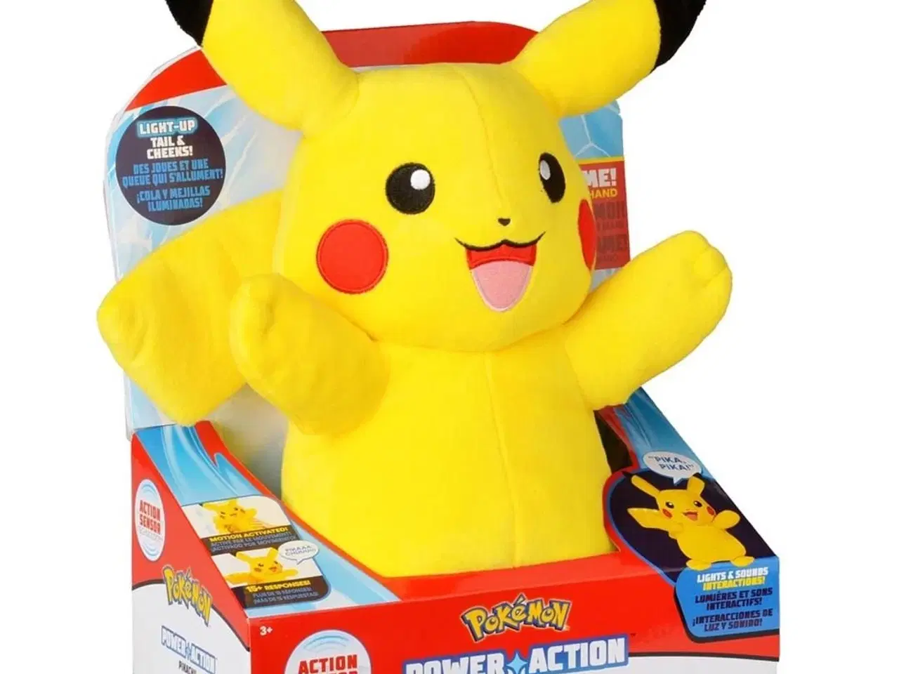 Billede 1 - Pokémon Power Action Pikachu – interaktiv plysbamse, 25 cm