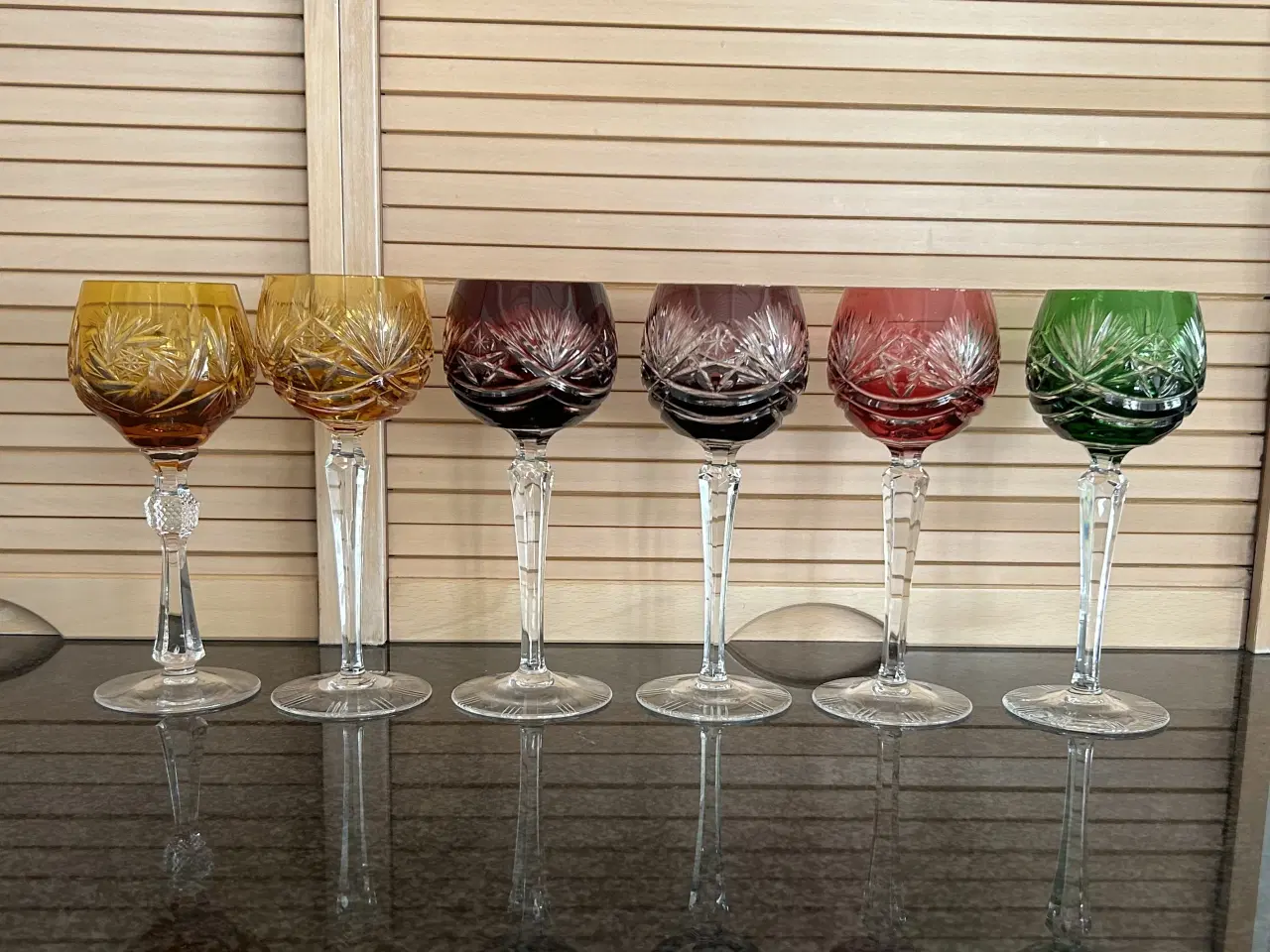 Billede 1 - Bøhmiske krystalglas til vin. 