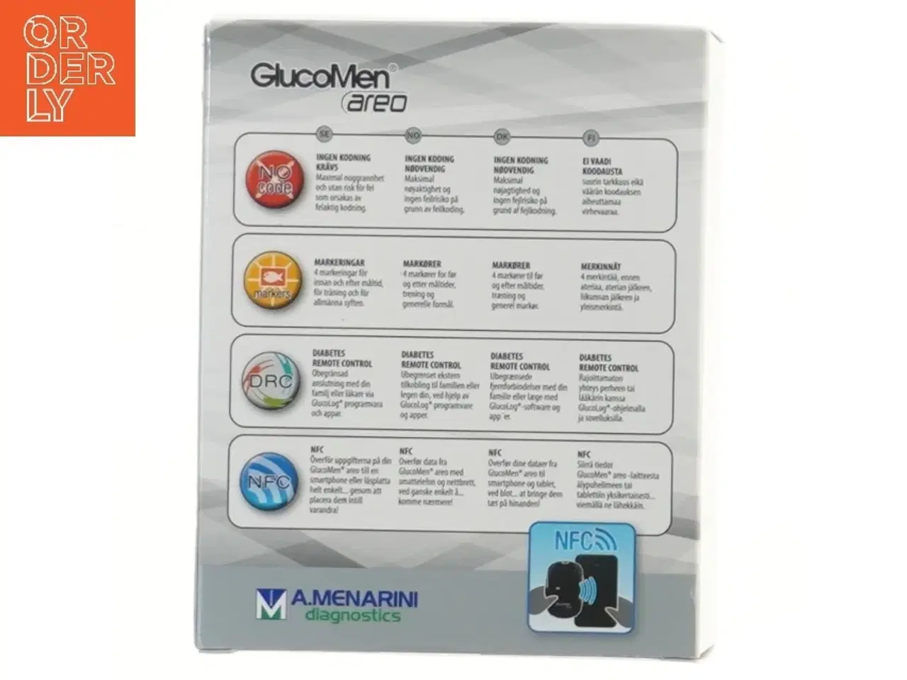 Billede 2 - Blodsukkermåler GlucoMen Areo NFC fra A.Menarini Diagnostics