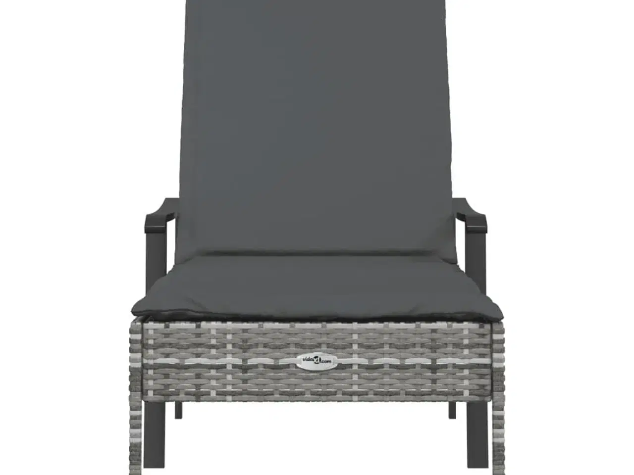 Billede 3 - Liggestol med hynde polyrattan grå