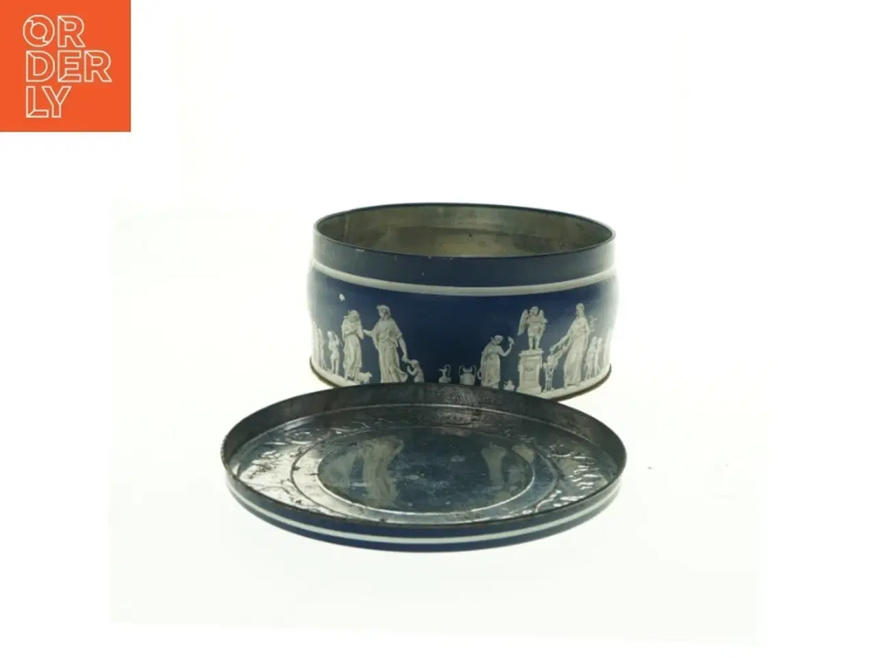 Billede 5 - Dekorativ dåse i Wedgwood-stil (str. Diameter 21 cm h 10 cm)