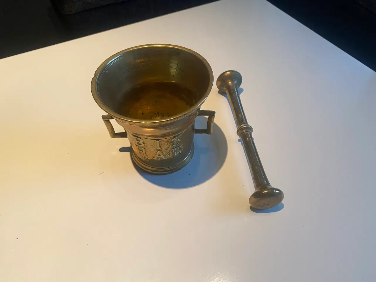 Billede 4 - Messing Morter med Pistil
