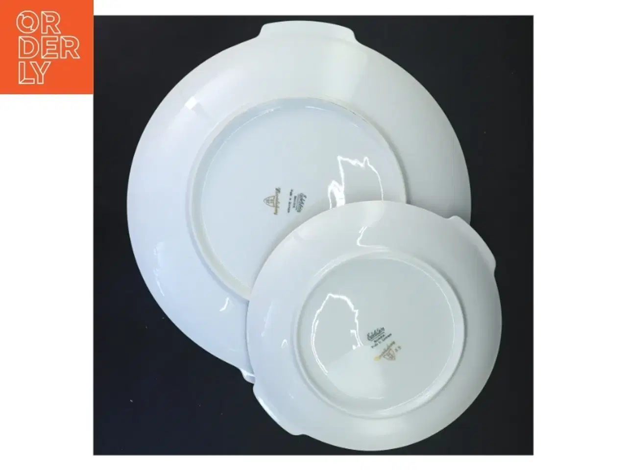 Billede 5 - Porcelænsfade med guldkant (str. Ø 20,5&ø28 cm)