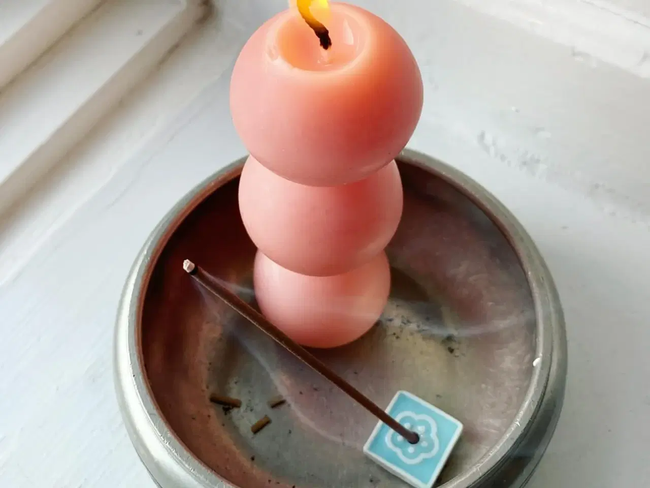 Billede 3 - Tinskål, lav med leopardpletter