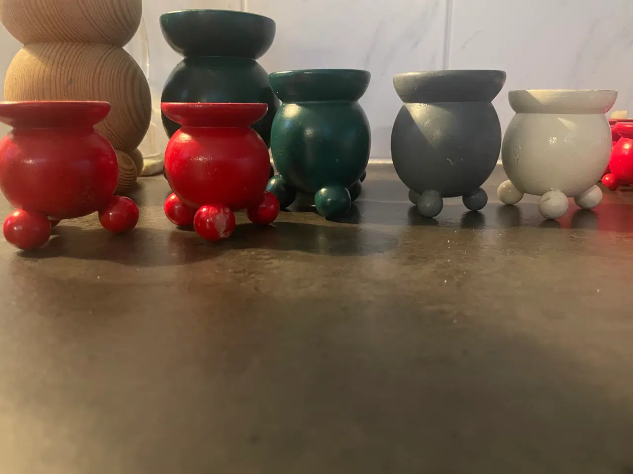 Billede 3 - Lysestager svenske træ Julelysestager trælysestage