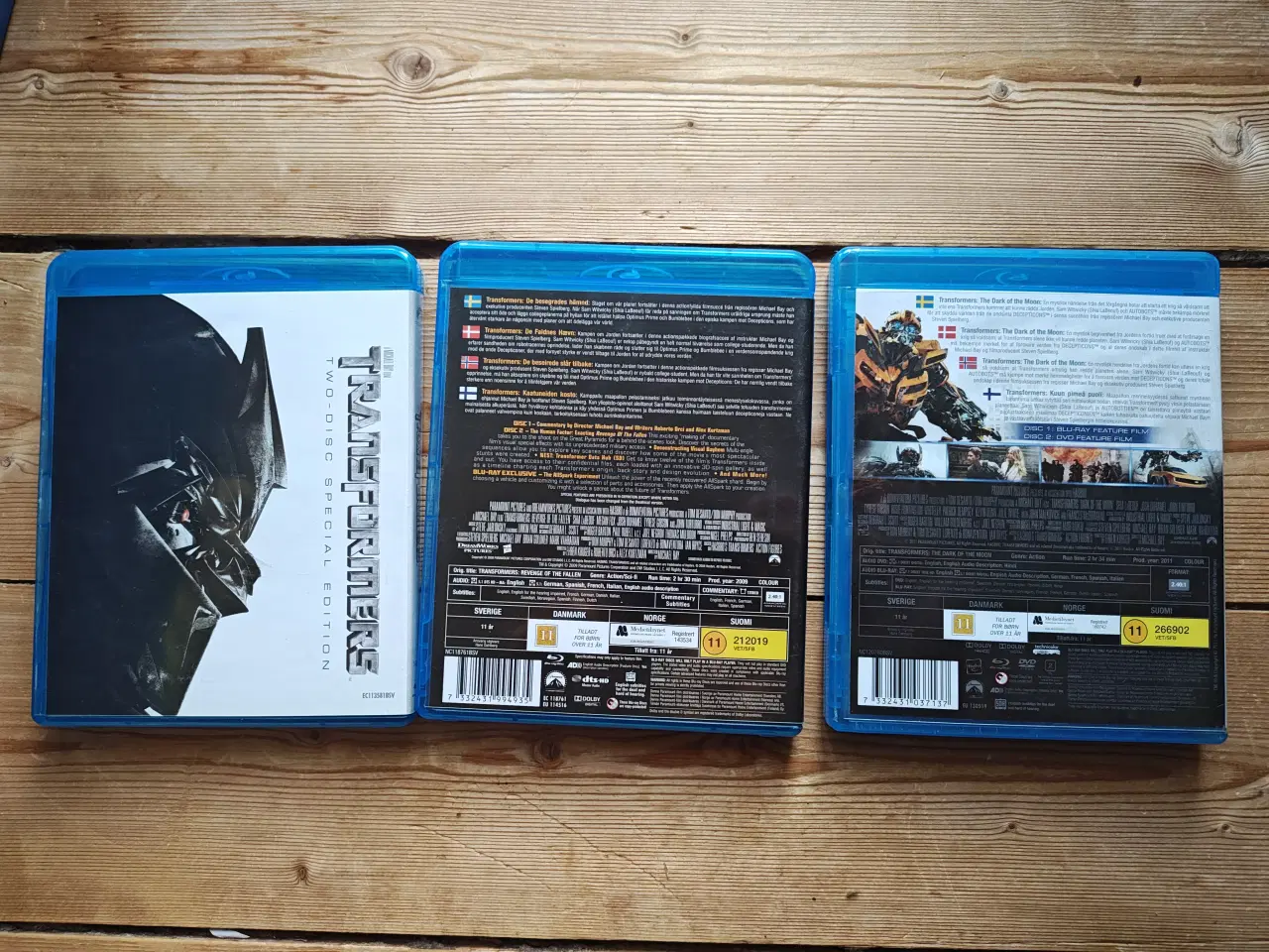 Billede 2 - 3 stk Transformers Bluray Film 75Kr.