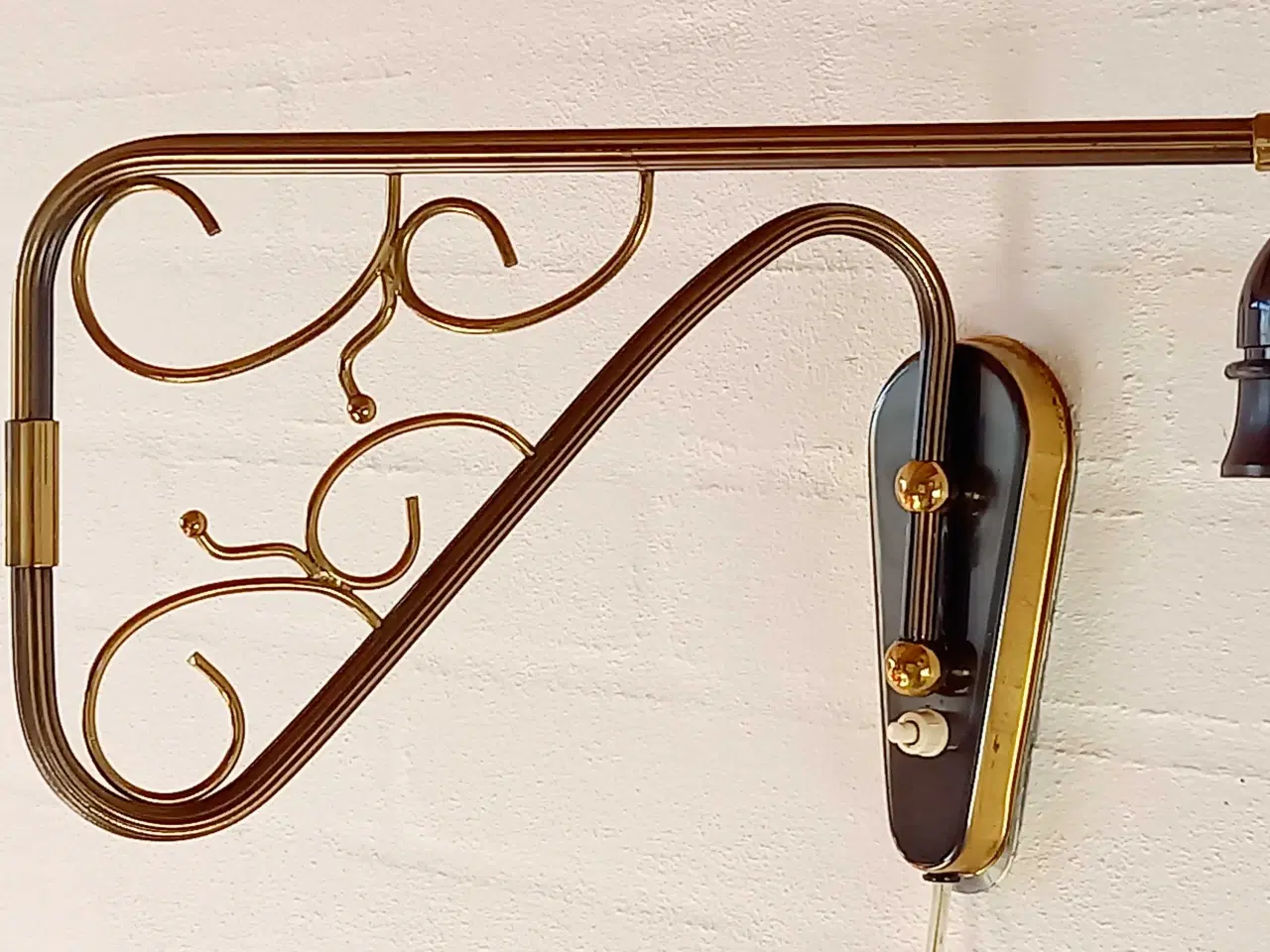 Billede 7 - Svingarmslampe i messing 