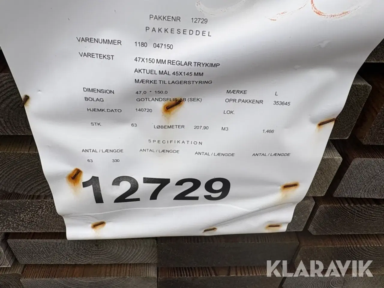 Billede 9 - Trykimprægnerede Reglar - 63 styks