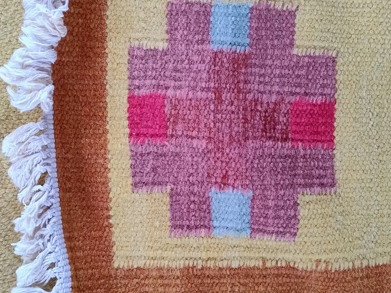 Billede 3 - Ægte Kelim tæppe i fede farver 140 x 200