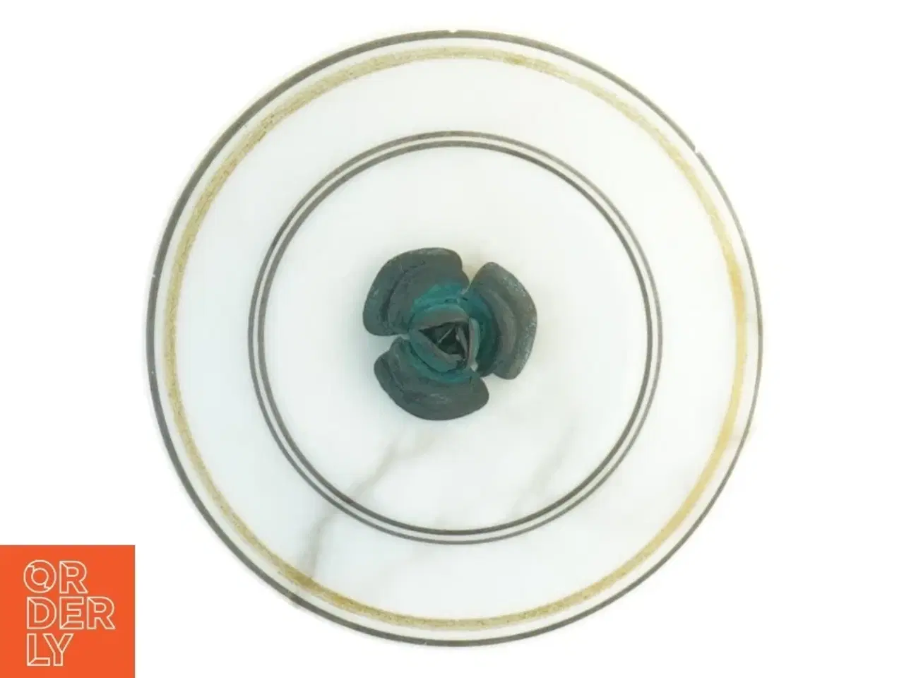 Billede 5 - Dekorativ marmor Potpourri krukke med guldkant og låg (str. 11 x 4 cm)