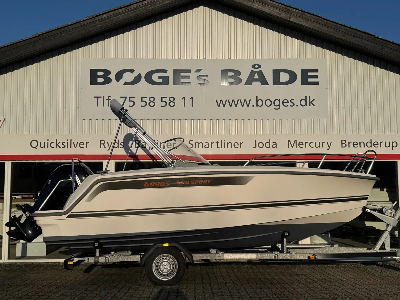 Billede 1 - 548 Sport med F100 Mercury-EFI 4 takt 2,1L og 1000 kg Brenderup bådtrailer