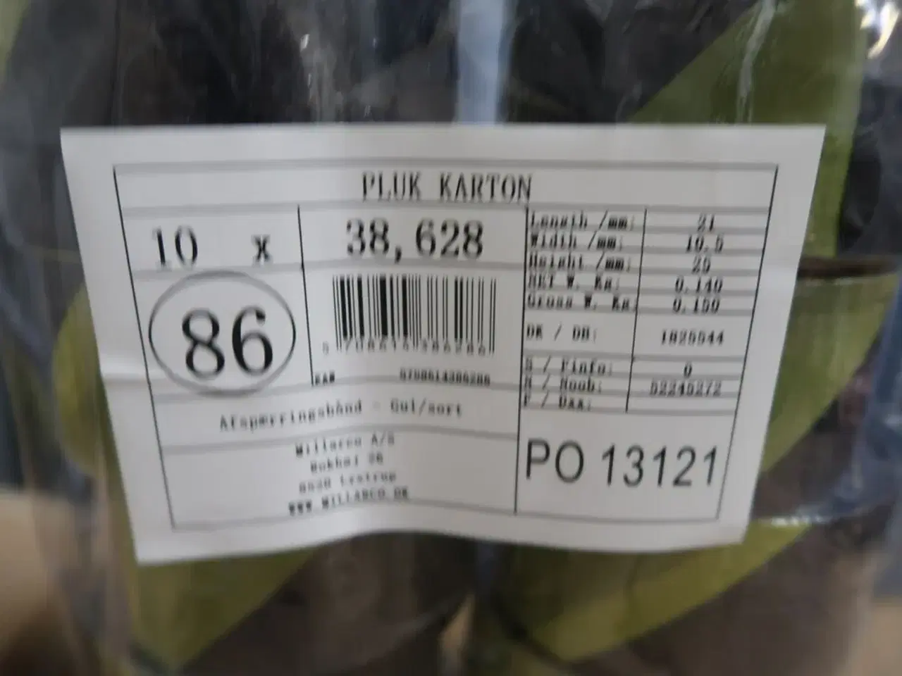 Billede 3 - 40 ruller Millarco afspærringsbånd - gul/sort 80 meter