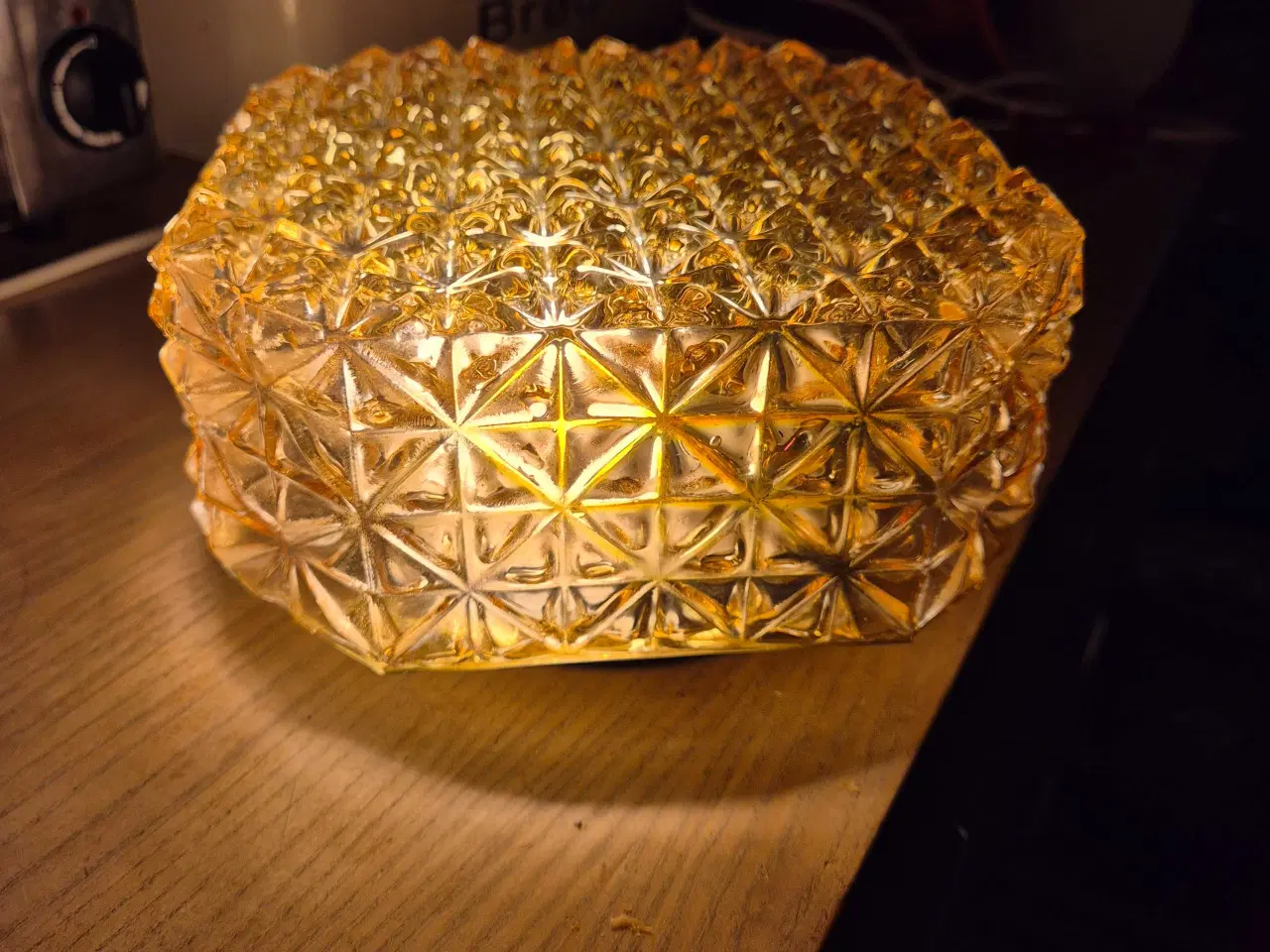Billede 7 - Plafond med skærm gylden glasskærm 