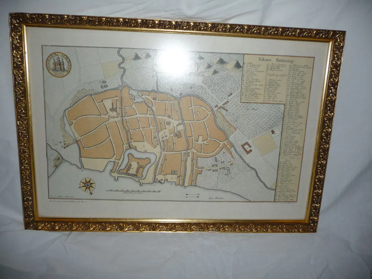 Billede 1 - gammel Kort over Aalborg 