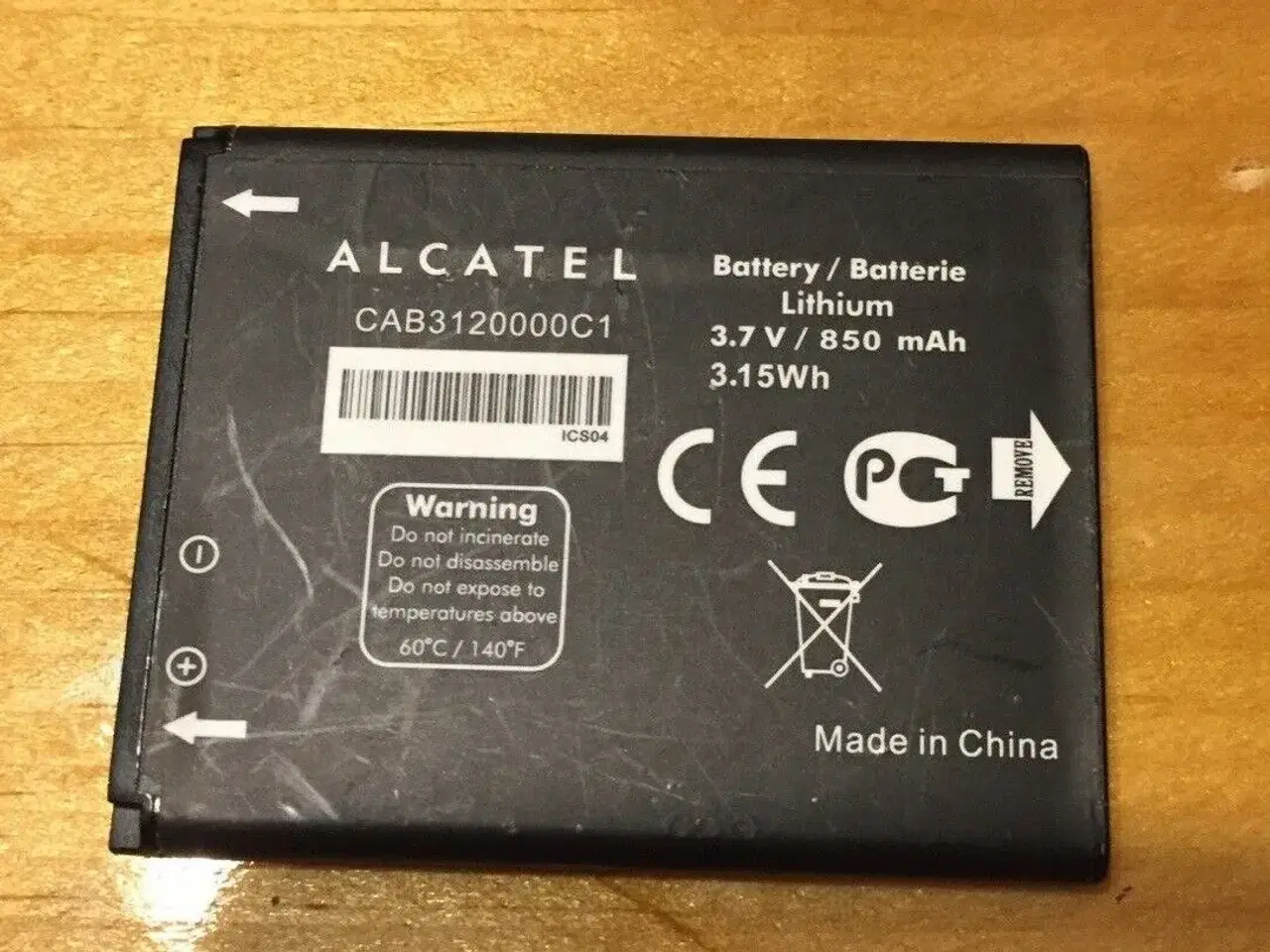 Billede 1 - Originalt Alcatel CAB3120000C1 Batteri Li-Ion 3.7V