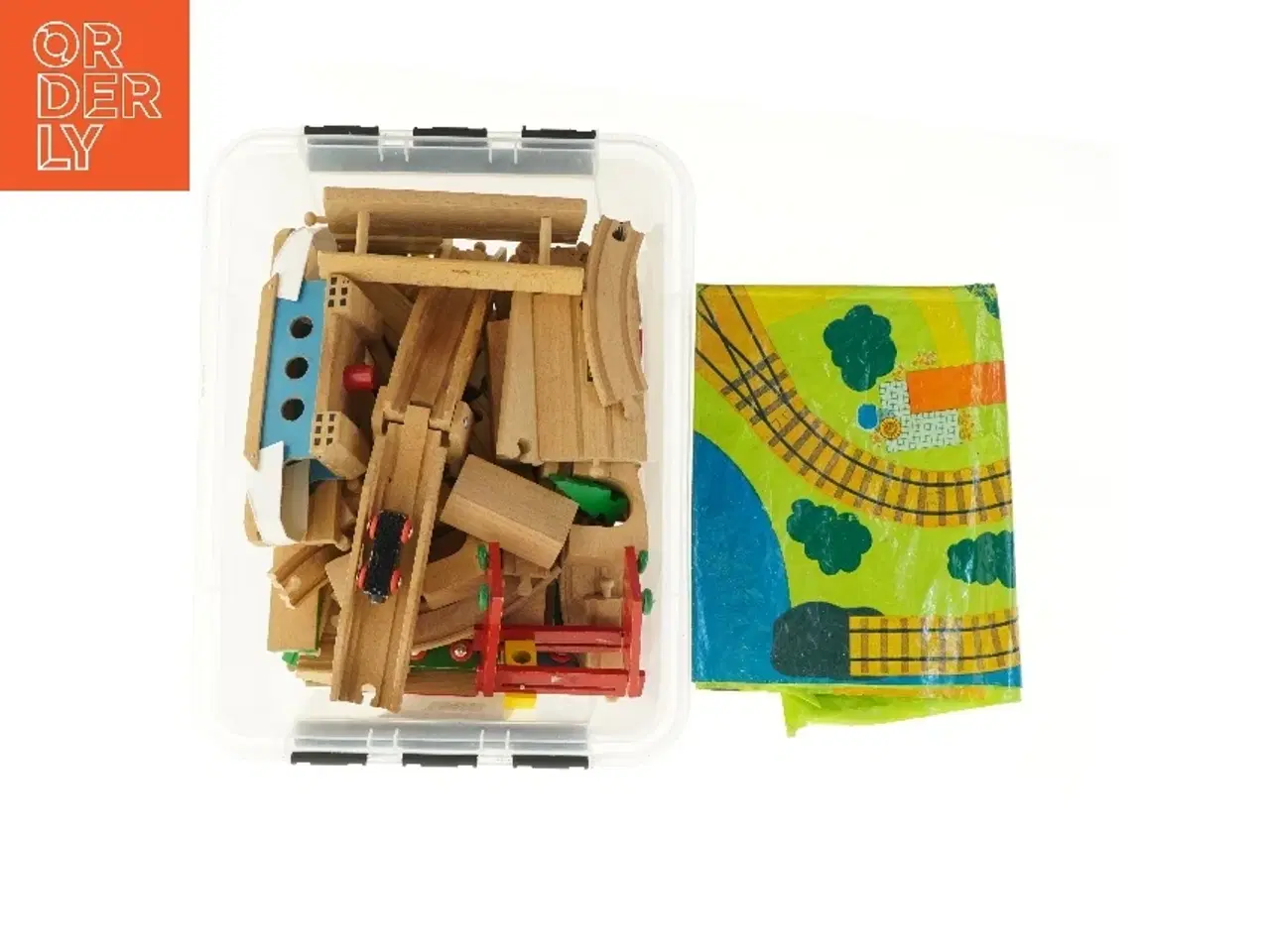 Billede 1 - Trætogbane i kasse (str. 40,5x26 cm)