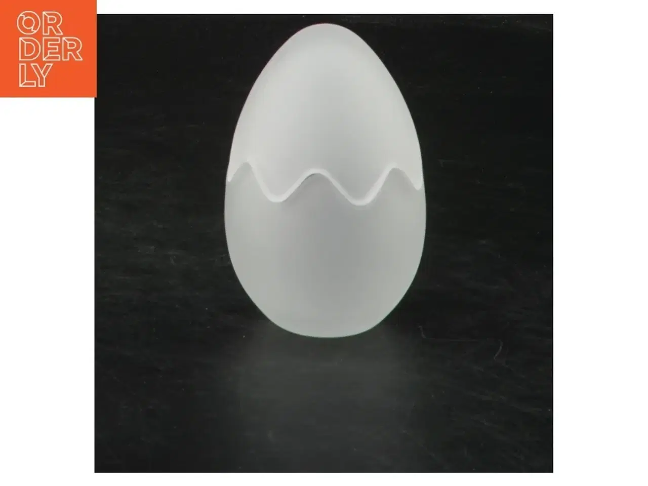 Billede 1 - Dekorativt glas æg (str. 9x5 cm)