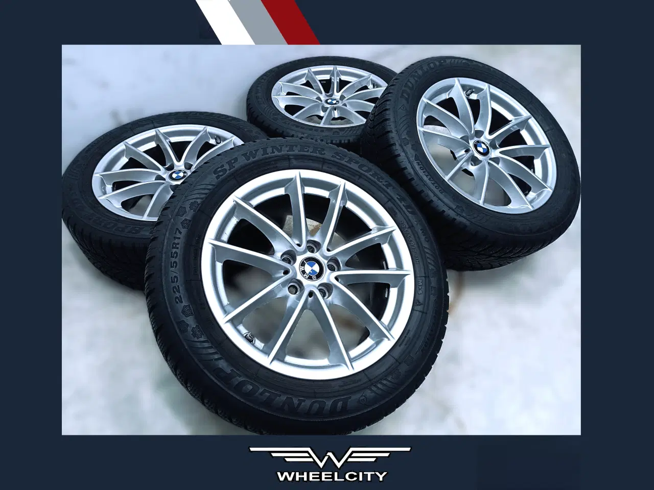 Billede 1 - 5x112 17" ET27 nav 66,6ø BMW vintersæt inkl.TPMS