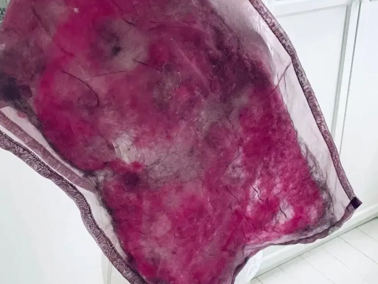 Billede 2 - Sjal pink, lilla og grå nuancer - unika 