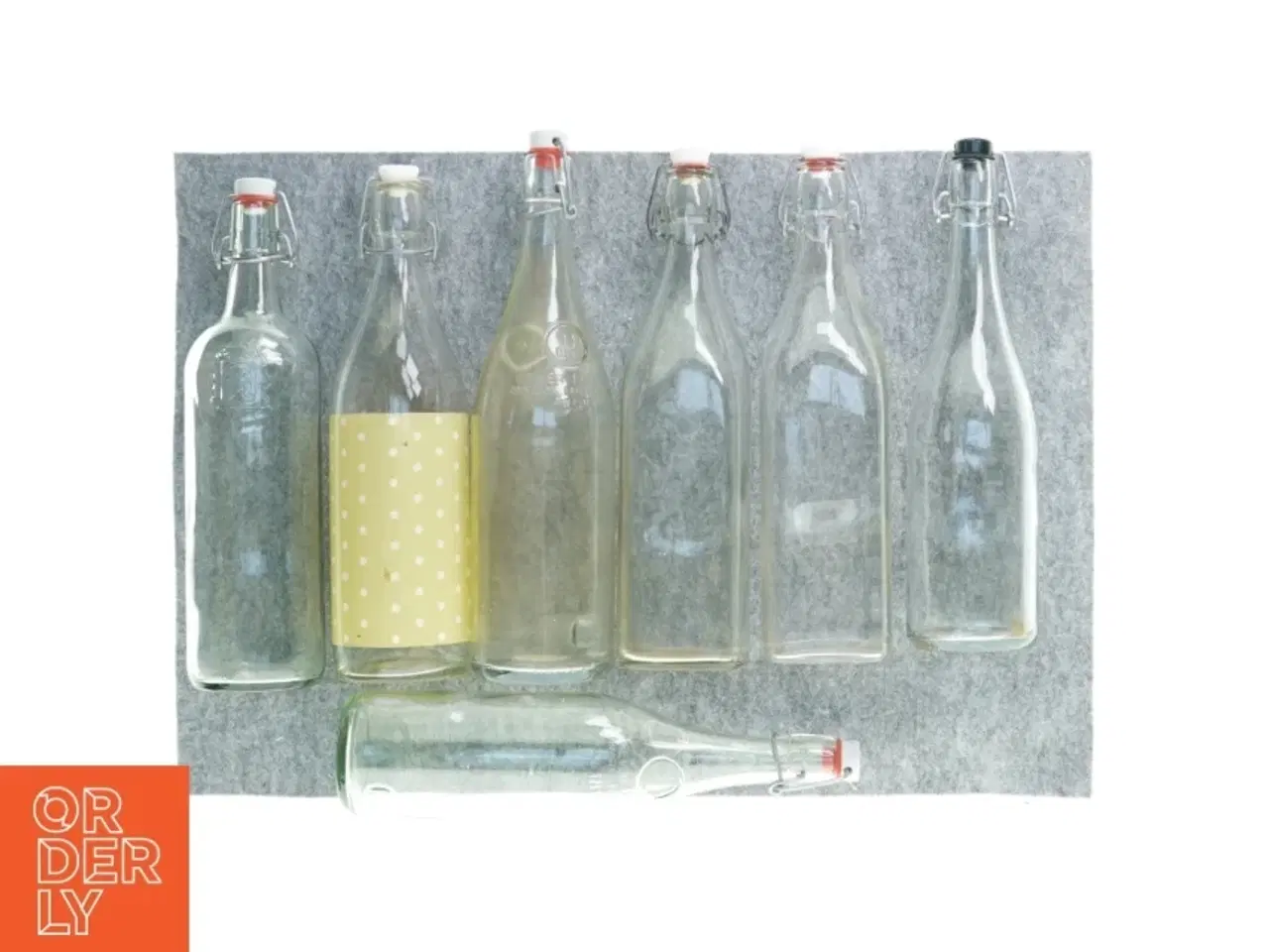 Billede 1 - retro patentflasker, gamle Glasflasker (str. 30 cm)