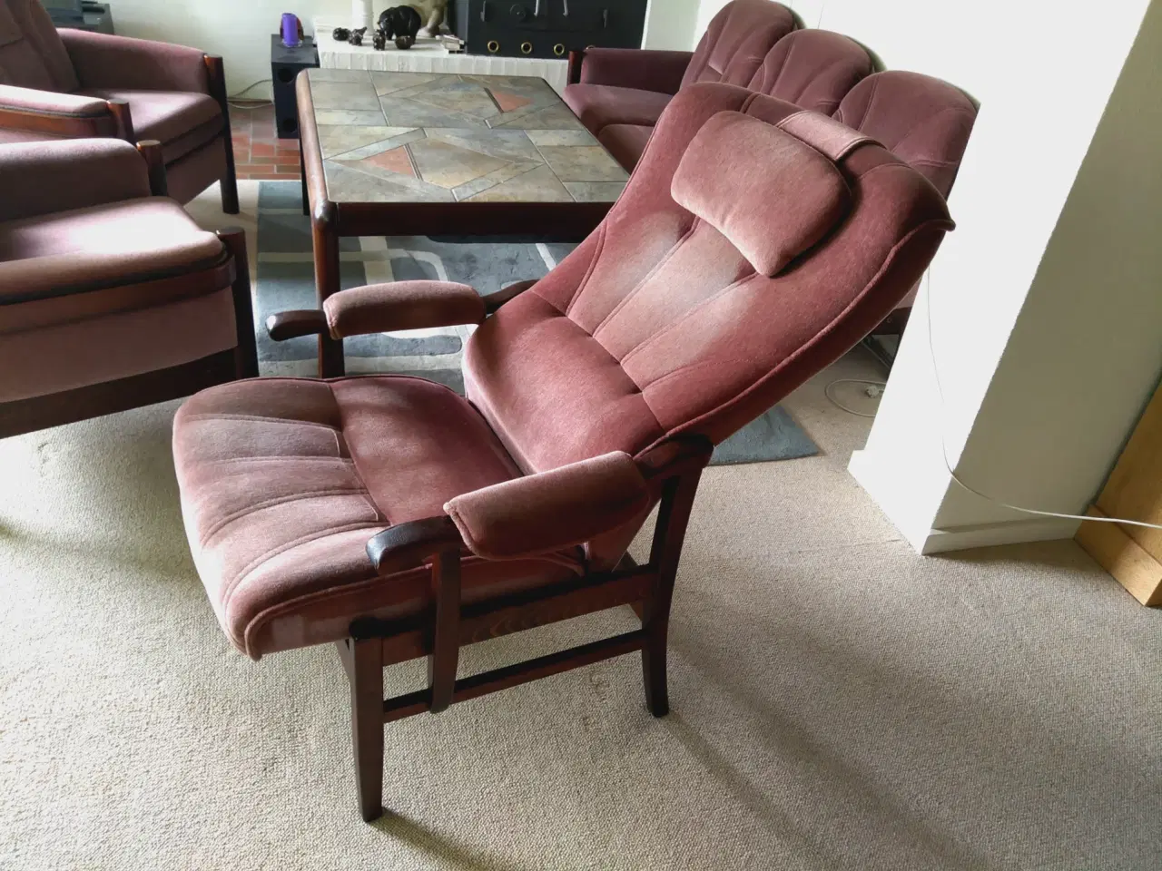 Billede 3 - Sofagruppe med sofa, stole, bord