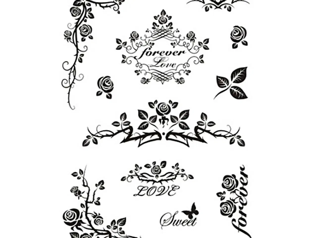 Billede 1 - Silikonestempler, for evigt, ark 11x15,5 cm, 1 ark
