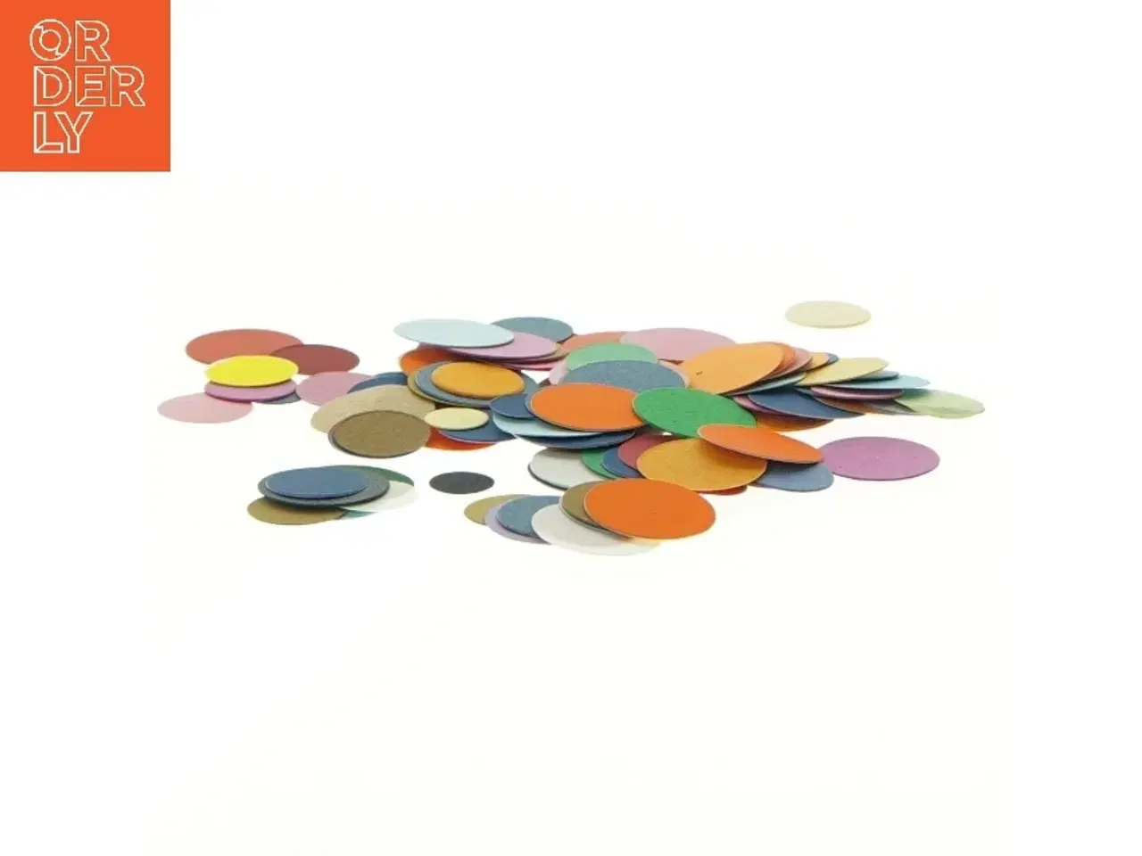 Billede 3 - Farverige konfetti cirkler (str. Varierende størrelser)