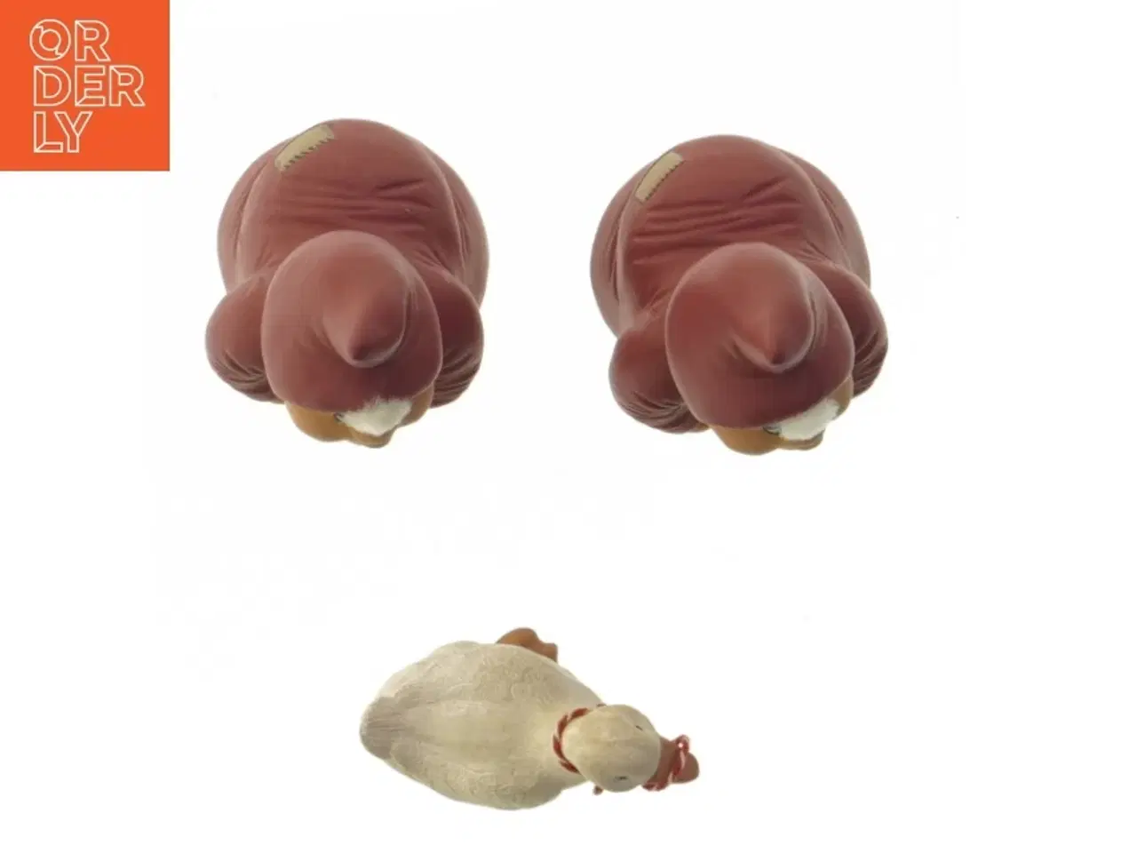 Billede 9 - Keramiske nissefigurer med gås (str. 13 cm)
