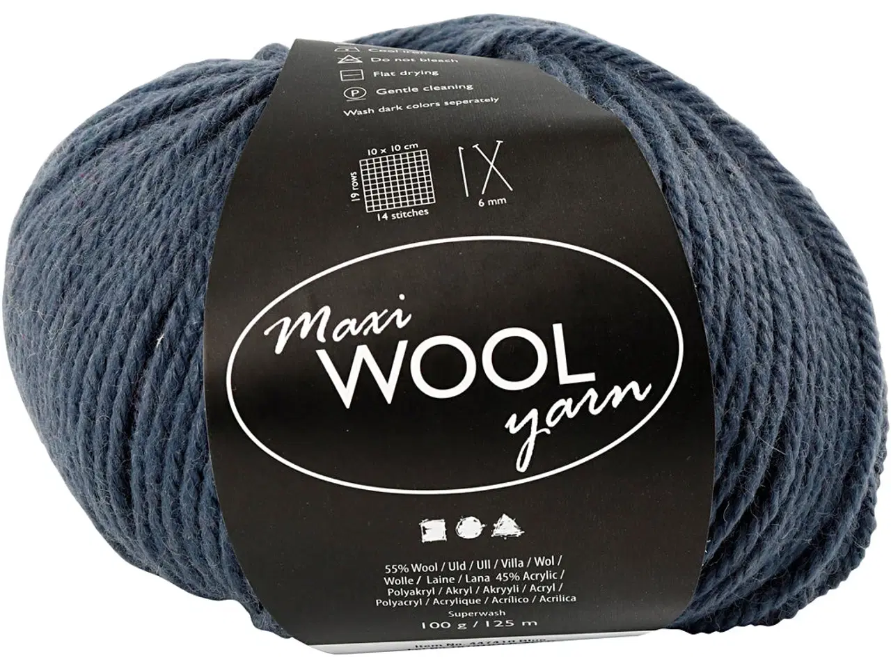 Billede 1 - Superwash Uldgarn 100g - Blå, 125m til Strik & Hækling