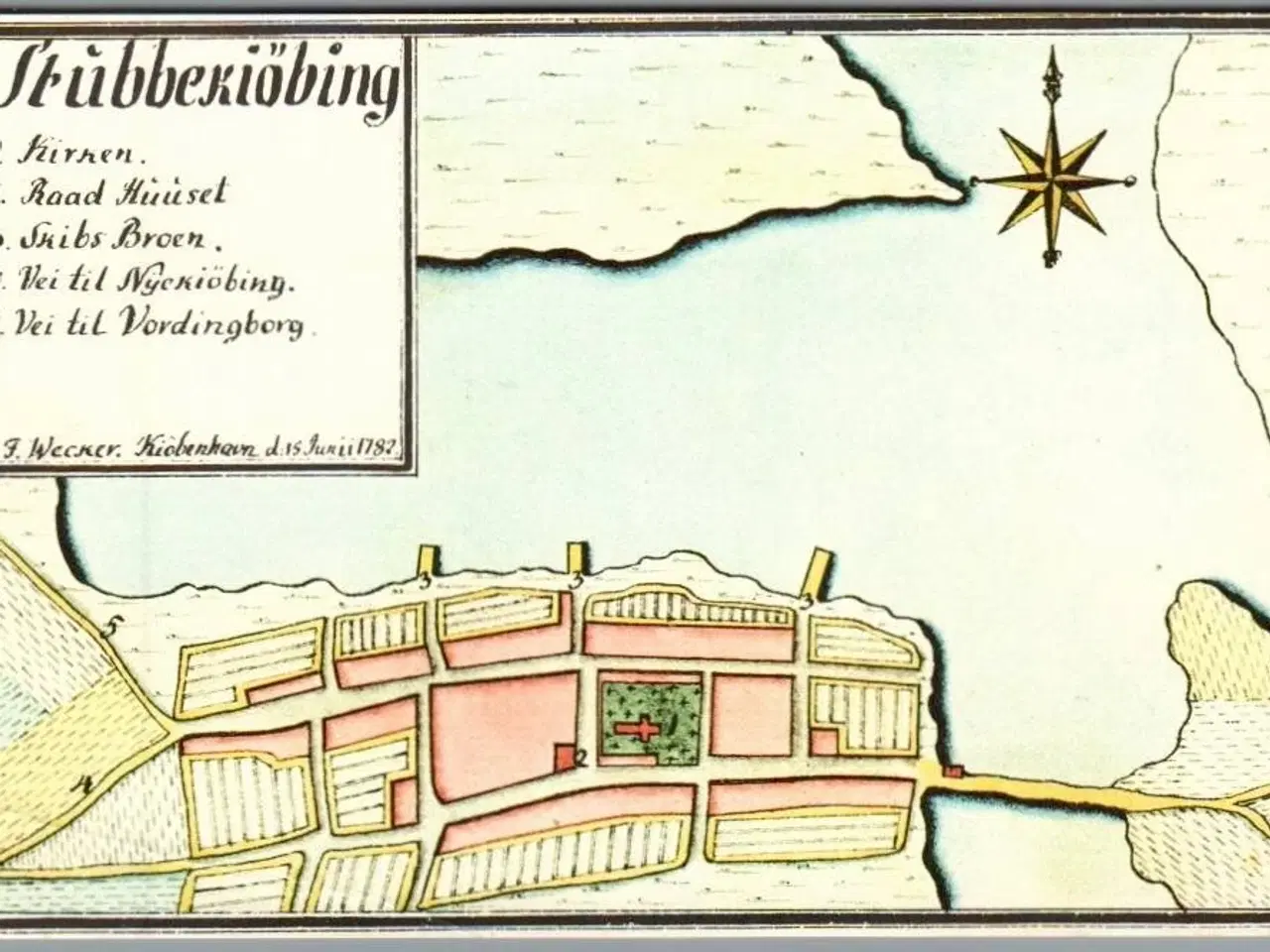 Billede 1 - Stubbekøbing - Kopi af kort fra 1782
