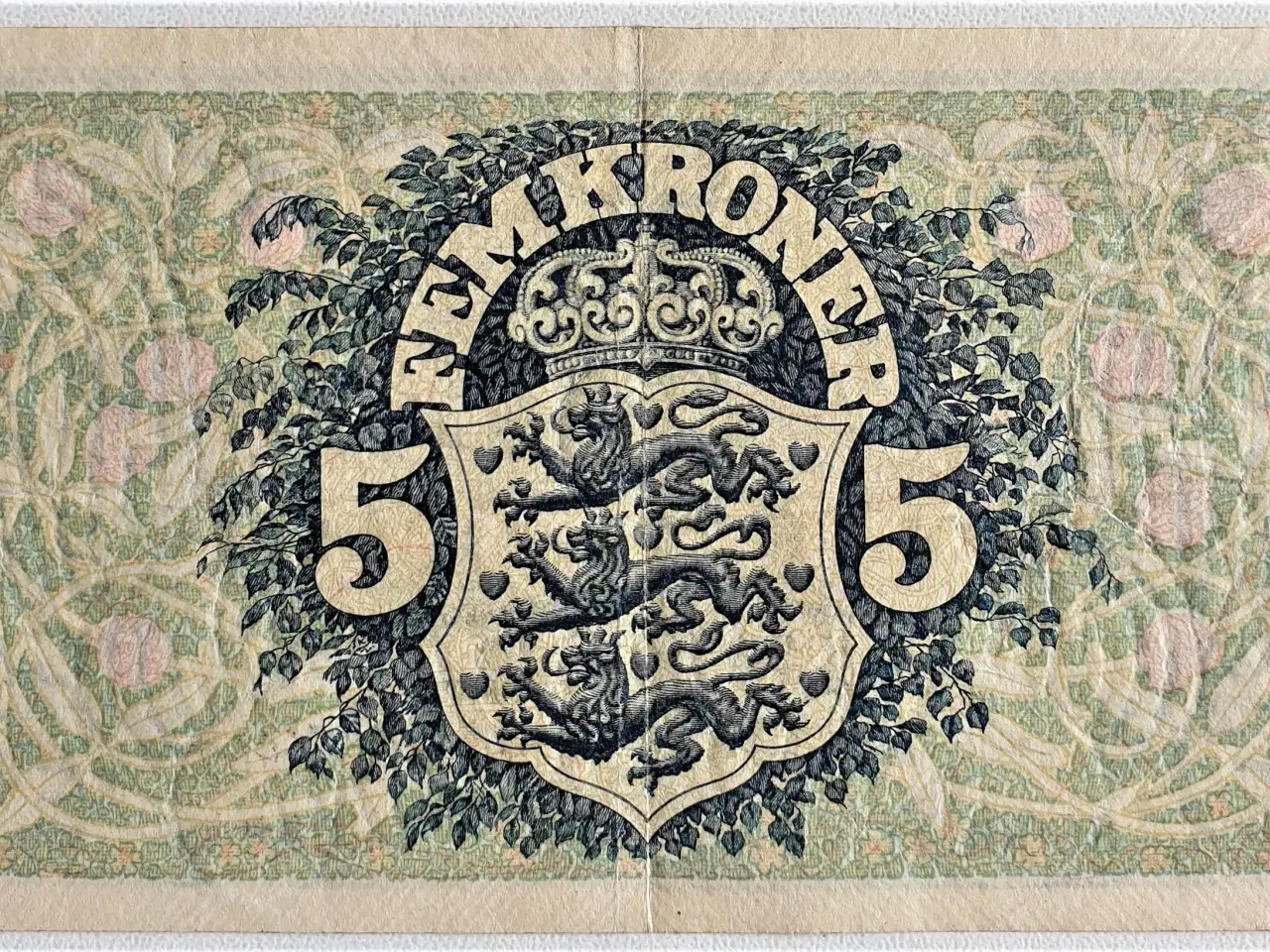 Billede 2 - Dansk 5 krone seddel 1943