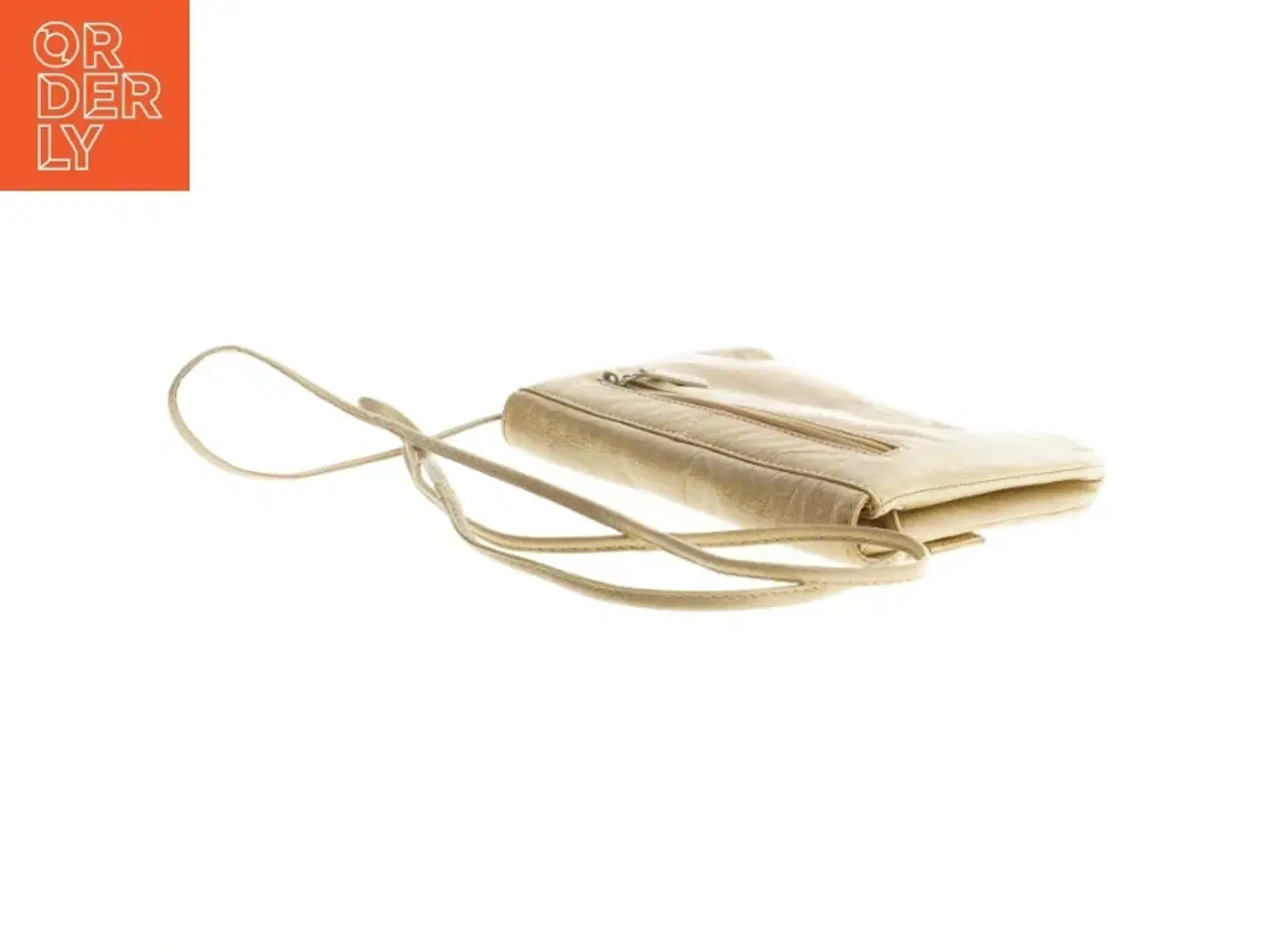 Billede 4 - Beige Læder Crossbody skuldertaske (str. 23 x 17 cm)
