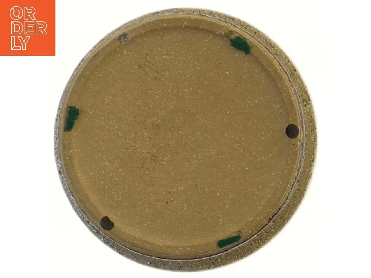 Billede 2 - Keramisk rund brunt fad fra Søholm Stentøj (str. Ø 19 cm)