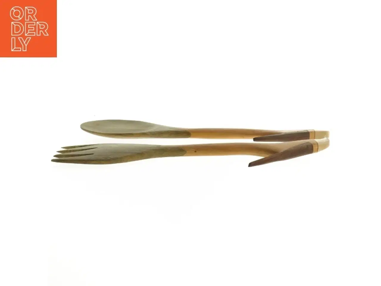 Billede 2 - Salatbestik i træ formet som fugle (str. 32 cm)