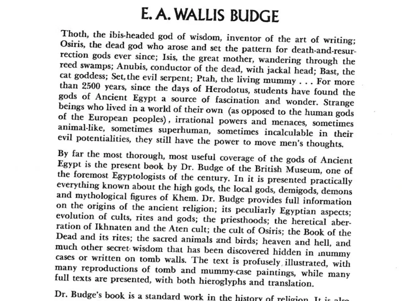 Billede 2 - The Gods of the Egyptians Vol 1 by EA Wallis Budge