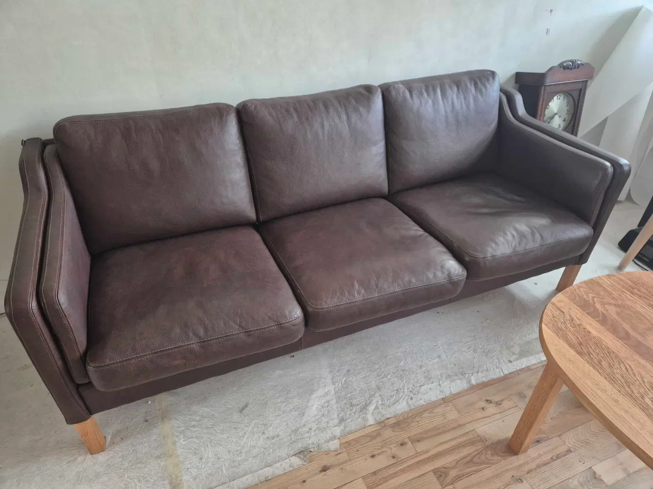 Billede 3 - Skalma 3-pers brun lædersofa