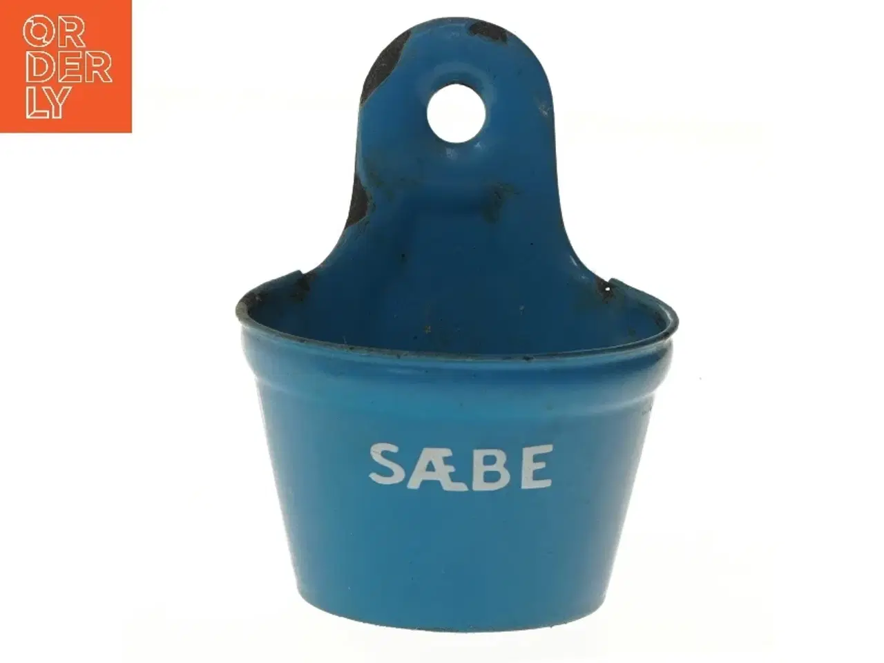 Billede 1 - Blå sæbeholder i emalje (str. 20x16 cm)