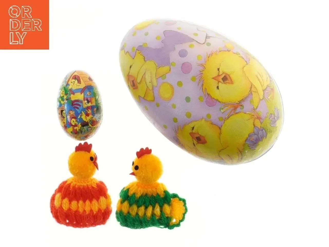 Billede 1 - Påskeæg og kyllingpynt (str. 24 cm)