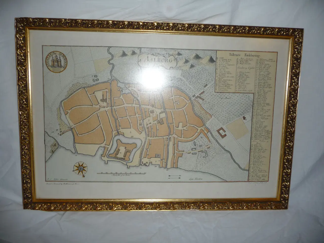 Billede 2 - gammel Kort over Aalborg 