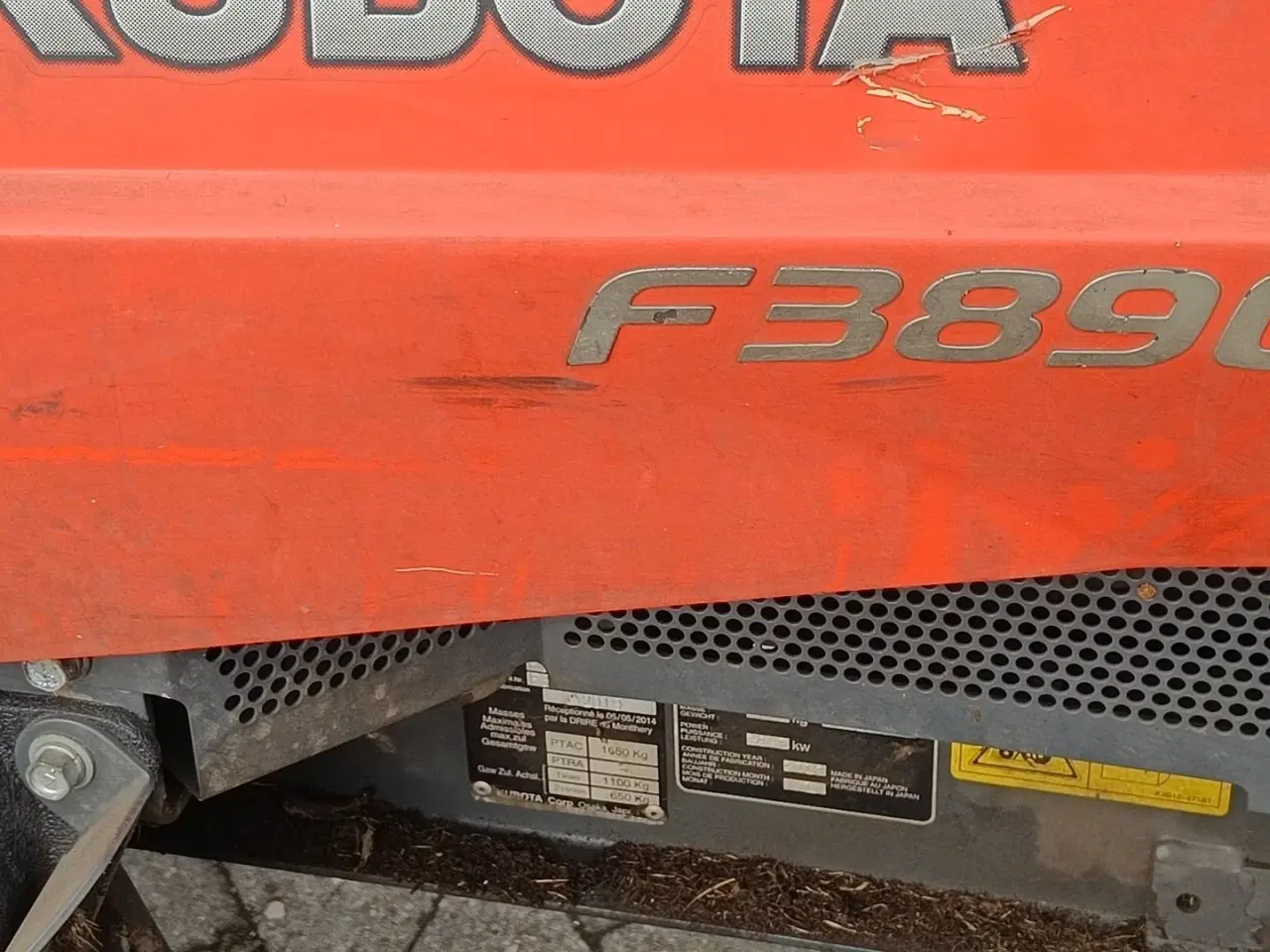 Billede 10 - Kubota F3890 med 4 WD og spare