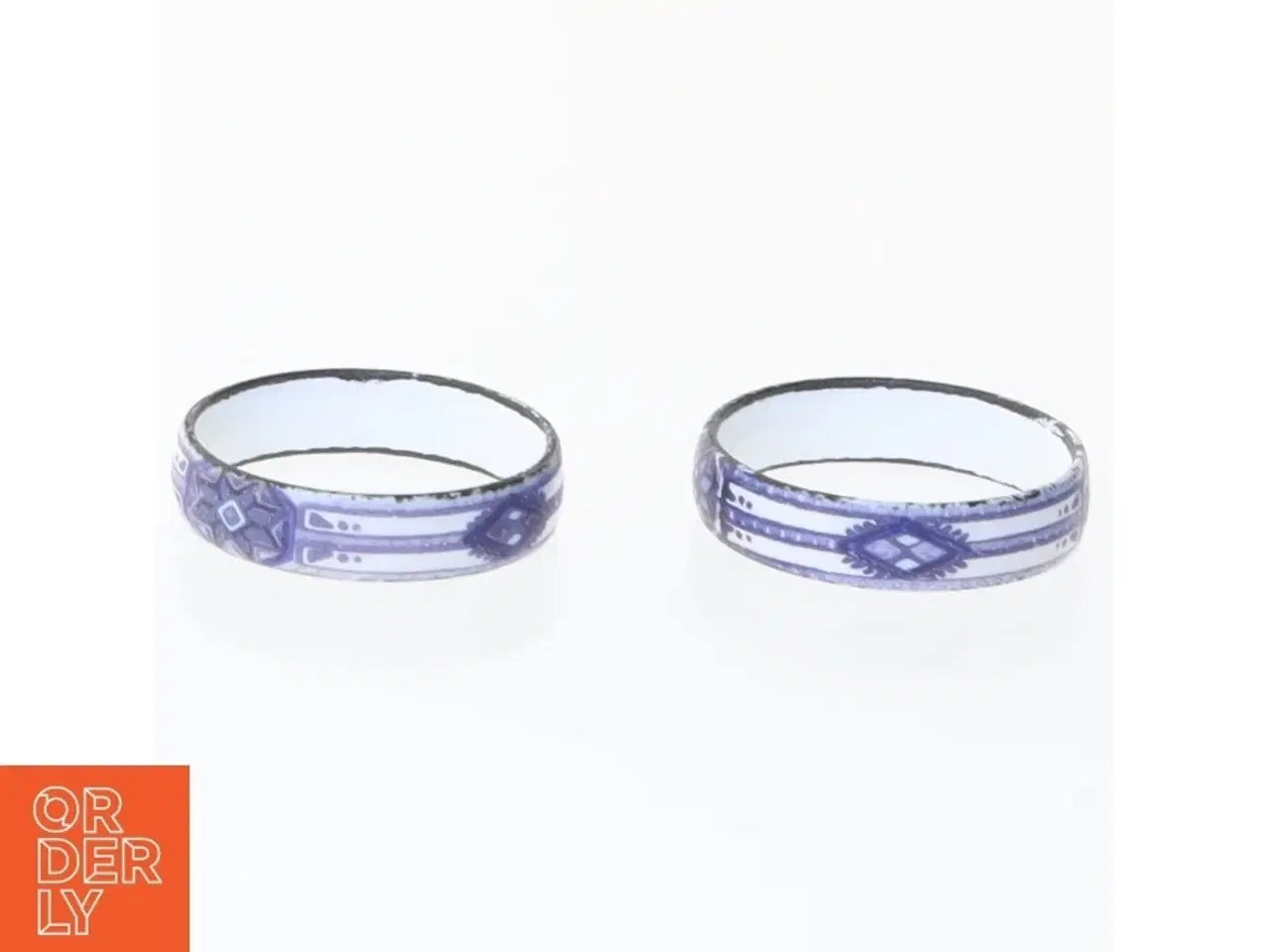 Billede 2 - Dekorative ringe i lilla mønster (str. 54 mm)