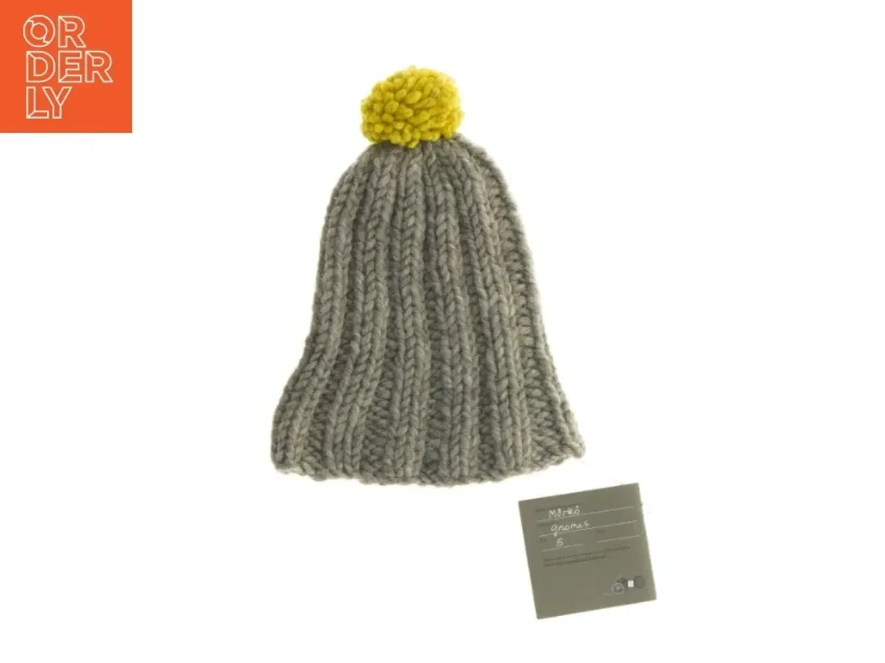 Billede 3 - Strikket hue med pompon fra Myssy (str. S 23 x 17 cm)