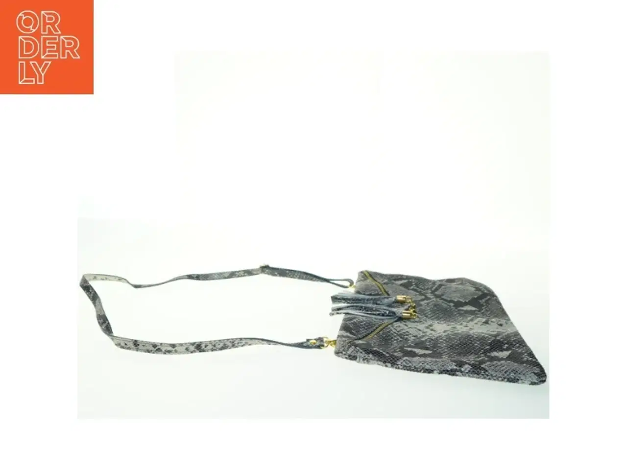 Billede 3 - Slangeskindspræget skuldertaske fra Jacky Og Celine (str. 35x24 cm)