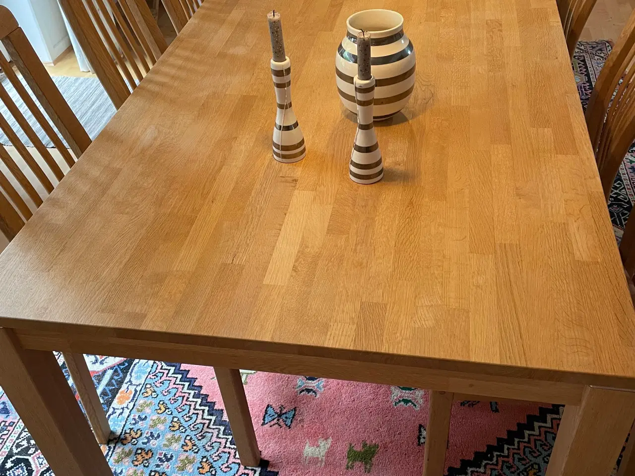 Billede 3 - Spise(lang)bord sæbebehandlet Eg