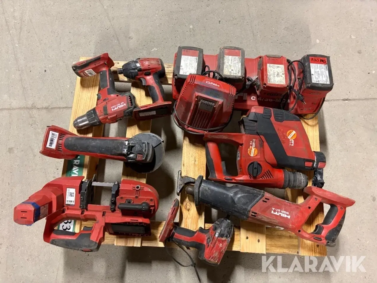 Billede 12 - Værktøj Hilti 7 maskiner med 4 batterier og 1 oplader