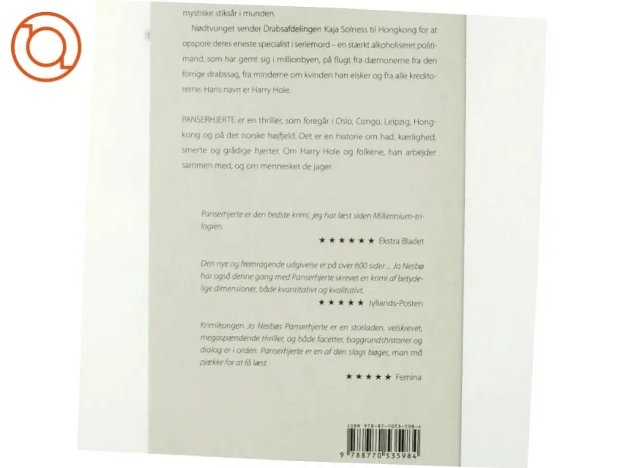 Billede 3 - Panserhjerte af Jo Nesbø (Bog)