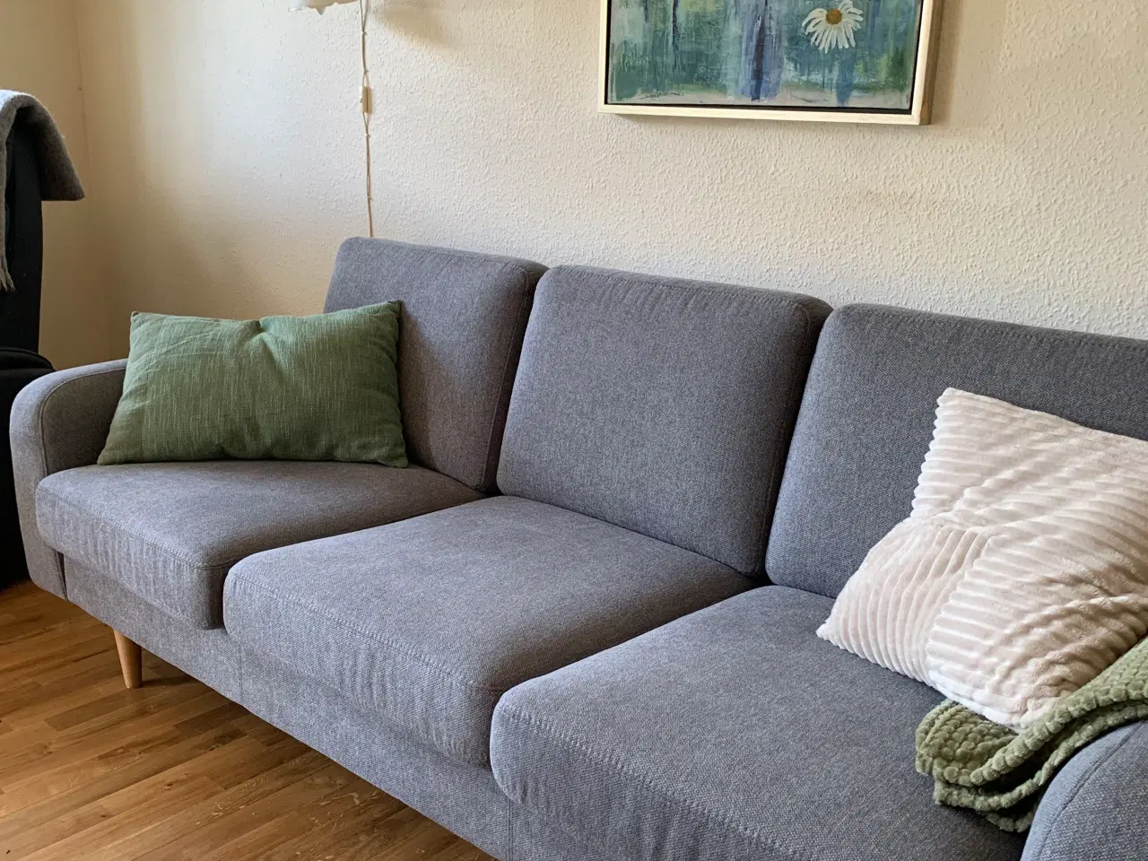 Billede 1 - Sofa i lyse grå møbelstof