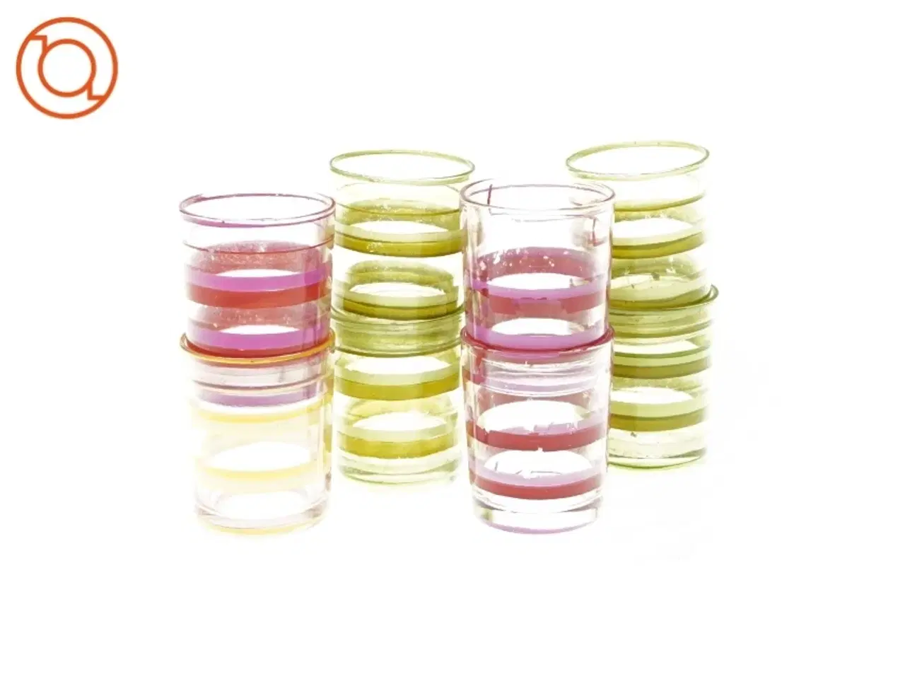 Billede 1 - Små lysestager (8 stk) (str. HØ: 6,5x5,5 cm)